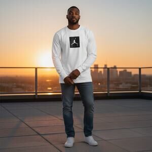 Nike Air Jordan Long Sleeve T-Shirt White Men’s 4XL Tall NWT HM4973-100